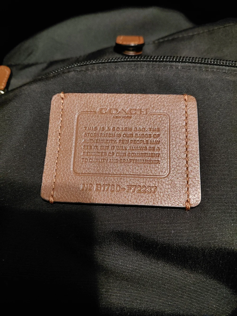 Coach brown leather